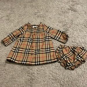 6 mo girls Burberry dress.  Worn once, perfect condition.